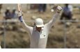 Wayne Larkins celebrates the winning run in Jamaica in 1990  (Getty Images)