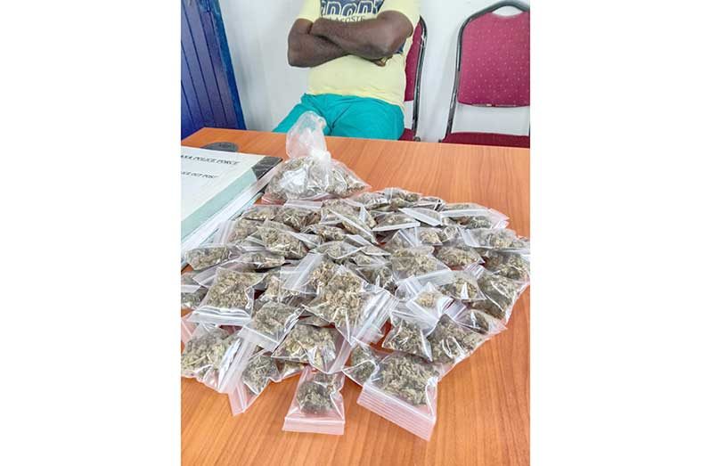 Police recovered 30 grams of suspected cannabis during an intelligence-led operation at Castello Housing Scheme, Georgetown