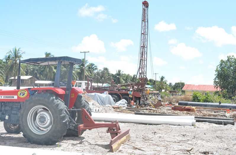 Work on the well at Lima Sands