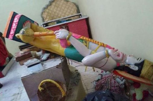 One of the Hindu deities that was displaced
