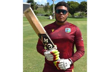 Van Lange just after his entertaining 80 against England U-19 in Grenada