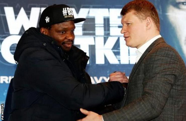 Dillian Whyte (left) is due to face Alexander Povetkin on August 22.