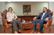 Suriname’s president, Jennifer Geerlings-Simons and six-time Emmy Award-winning television producer and columnist, Arick Wierson