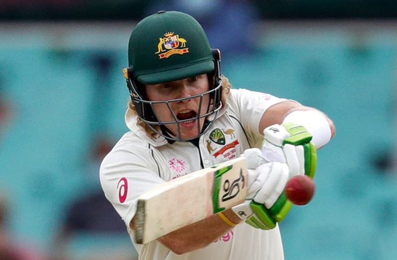 Will Pucovski marked his Test debut with a half-century for Australia at the SCG.