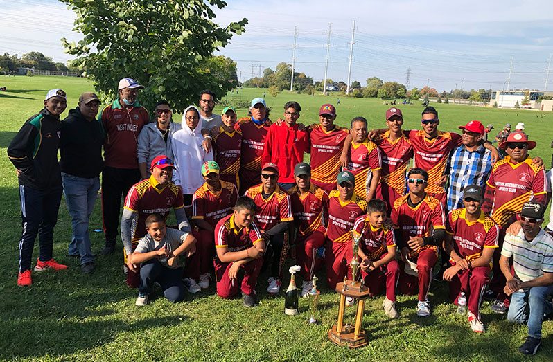 The victorious Kaieteur International team and supporters