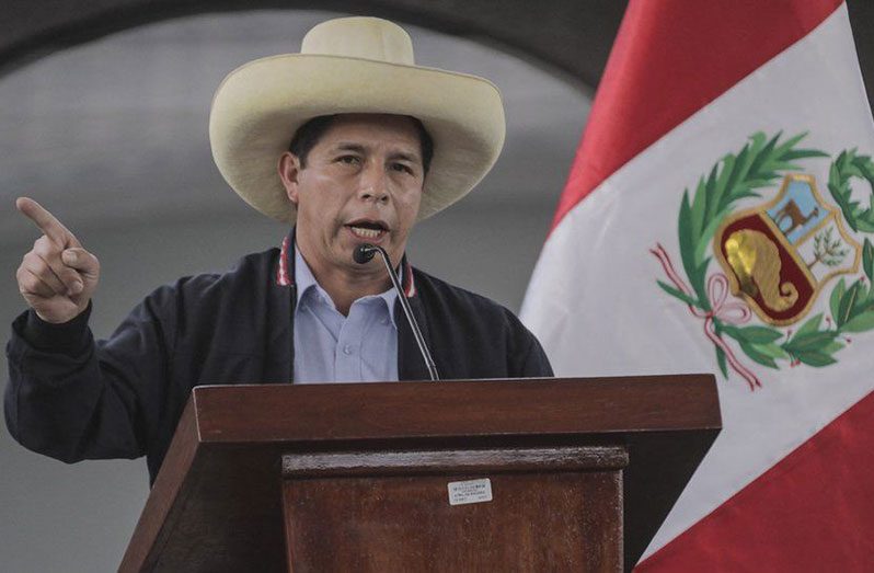 Castillo won the popular vote in elections last month, but was accused of voter fraud by right-wing rival Keiko Fujimori (BBC photo)