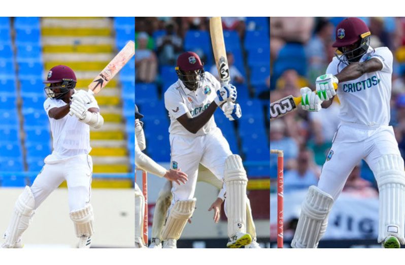 Kraigg Brathwaite, Jason Holder and Shamarh Brooks hit half-centuries for West Indies in their first practice match