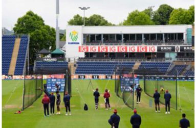 West Indies players going through their final training session in Cardiff on Saturday (Photo courtesy CWI Media)