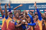 FLASHBACK: The triumphant West Indies Under-19 squad led by Guyana’s Shimron Hetmyer won the ICC World Cup in Bangladesh in 2016.