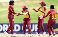 West Indies Under-19 women jubilant after a dismissal