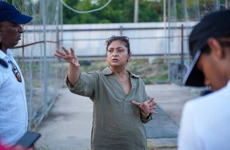 Minister Priya Manickchand engaging residents during a community walkthrough in Windsor Forest on Saturday (Ministry of Local Government and Regional Development photos)