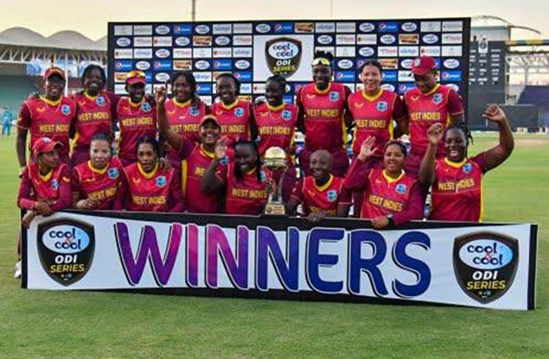 West Indies Women after their series win on Sunday.(Photo CWI Media)