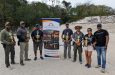 Mr Winston Hermanstyne, Business Development Manager of Horizon Group Inc poses with the prize winners at the Guyana Sport Shooting Foundation's Practical Shooting Match