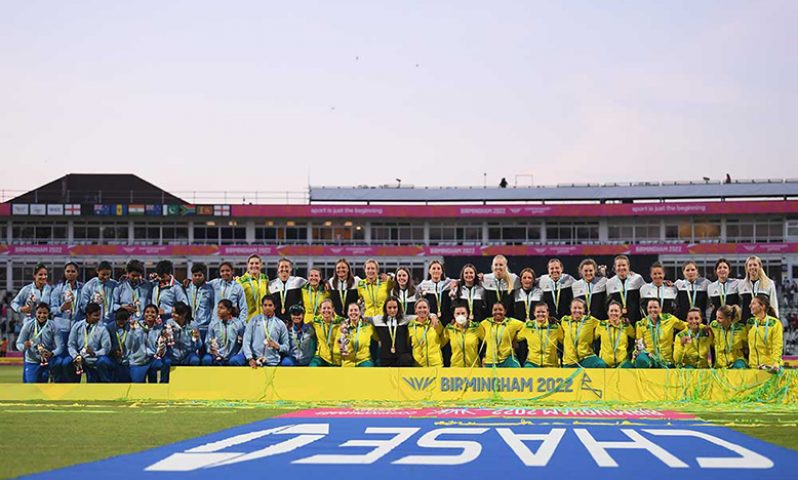 The 2022 Commonwealth  Games cricket medal winners // Getty