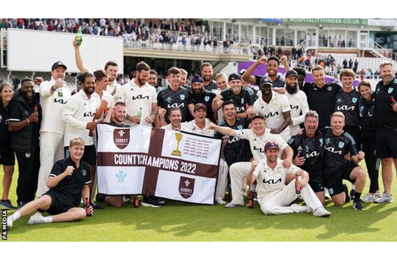 Surrey have won the County Championship title with a game to spare