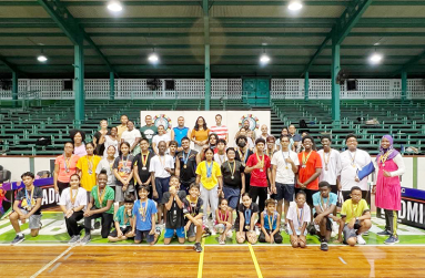 Medal winners and officials at the tournament