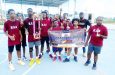 Kwakwani Secondary School players with their trophy