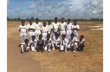 The winning Rose Hall Town Poonai’s Pharmacy Under-12 team