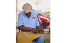 Stephen Mckenzie working one of his many custom pieces (Samuel Maughn Photo)