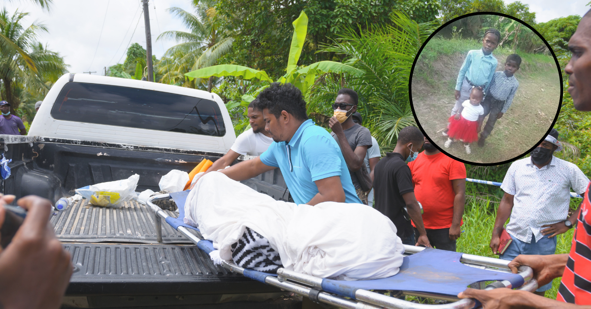 Undertakers load human remains into the tray of a pickup truck (Clestine Juan photo)