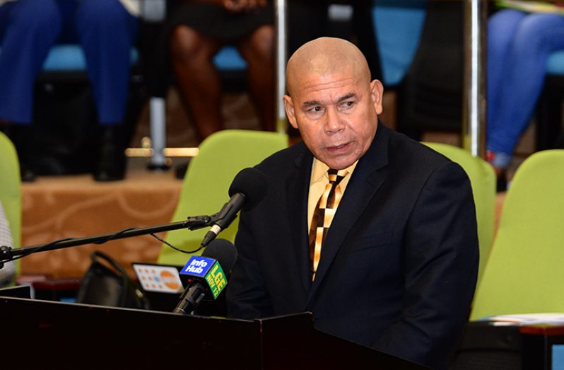 Minister of Social Cohesion with responsibility for Youth, Culture and Sport, George Norton (Samuel Maughn photo)