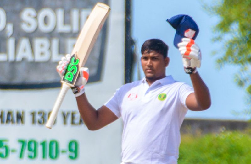 Bhaskar Yadram was left unbeaten on 301 when Demerara declared their first innings at 489 for 8.