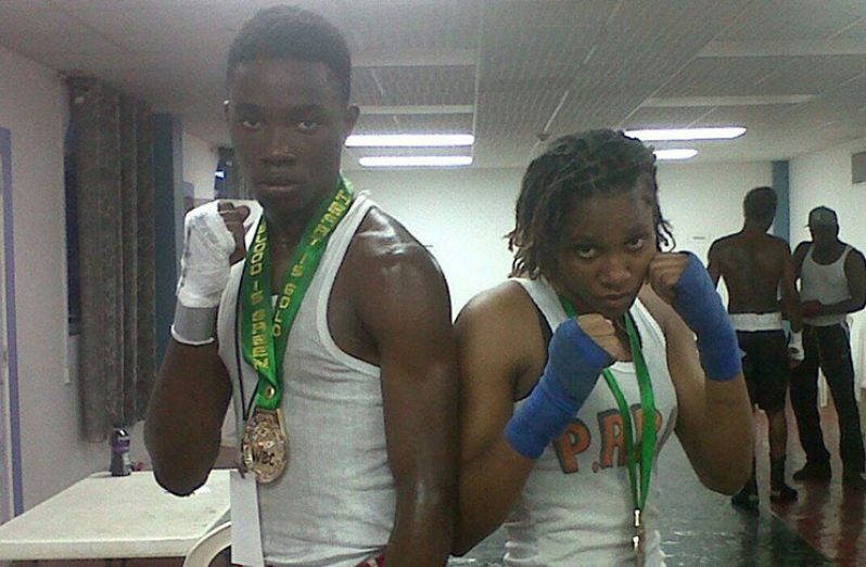 Young Wismar amateur boxing champions, Akea Lamazon and Duel Augustine