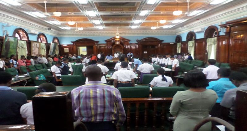 The Youth Parliament in session