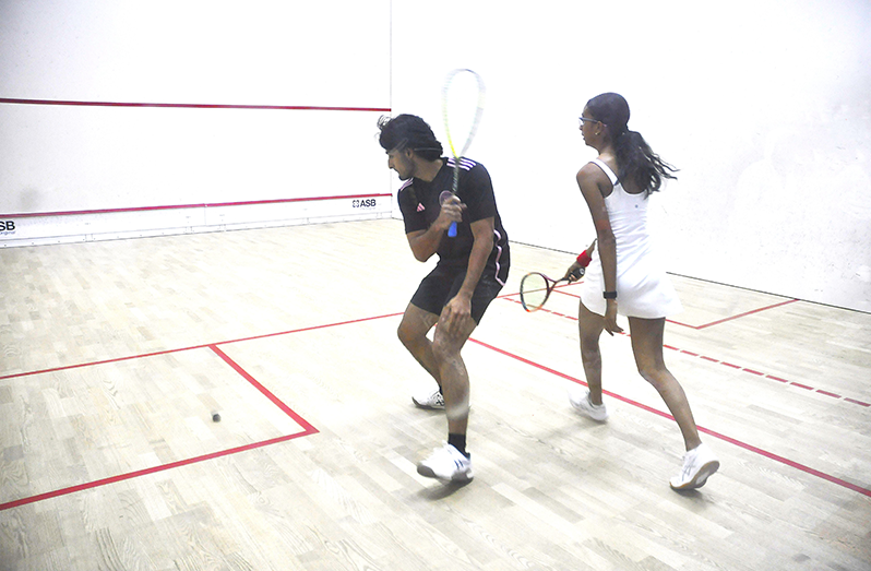 Zachary Persaud (left) defeated Kaylee Lowe at the NRC on Thursday night (Sean Devers)