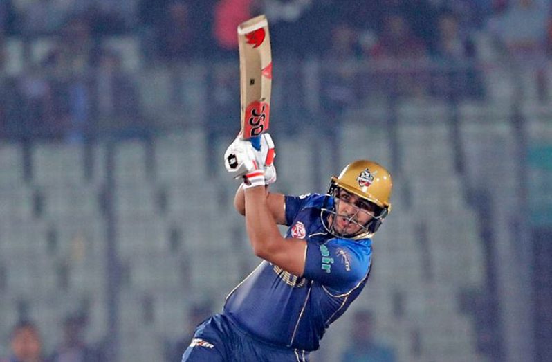 Dhaka demolition: Zazai goes big in a BPL game in January. (BCB)