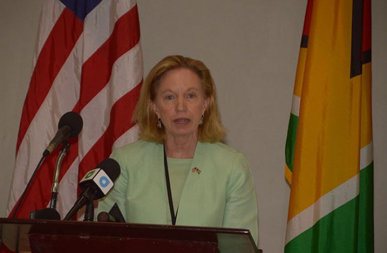 US Ambassador to Guyana, Sarah Ann-Lynch (Adrian Narine photo)