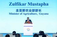 Guyana’s Agriculture Minister Zulfikar Mustapha addressing the Thematic Session on Agricultural Economic and Trade of the Third China-CELAC Ministerial Forum on Agriculture in Weifang City, Shandong Province, China (MoA photo)
