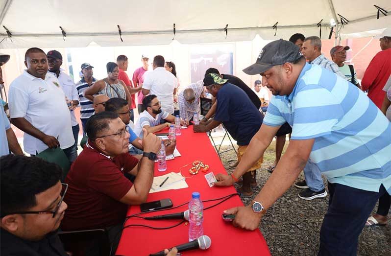 Minister of Agriculture, Zulfikar Mustapha, interacts with farmers in Region Five