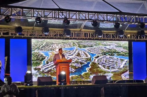 President Dr. Irfaan Ali on Thursday as he addressed the opening ceremony of the 2024 International Building Expo (Guyana Tourism Authority photo)