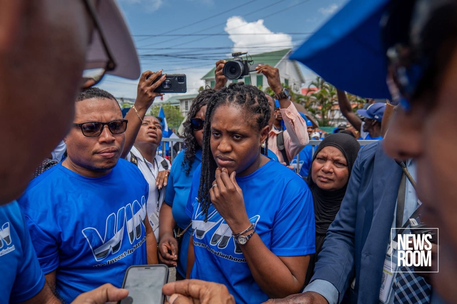 Duarte Hetsberger and former General Secretary of the A Partnership for National Unity (APNU) Tabitha Sarabo-Halley   (NewsRoom photo)