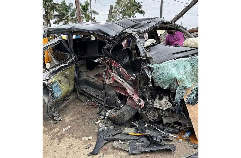 Scenes from the accident at Greenwich Park Public Road which claimed four lives