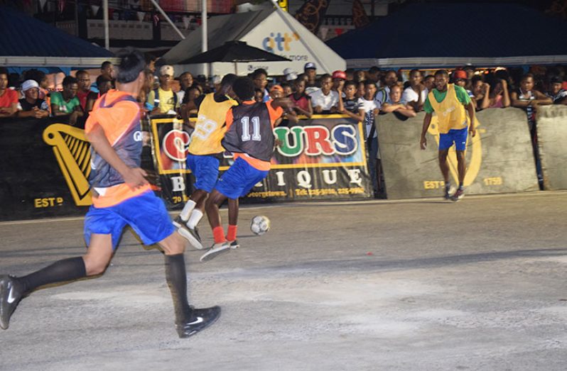 Part of the action in the Guinness leg of Greatest in the Street football tournament