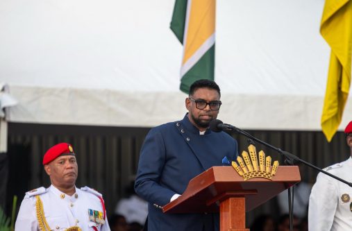 Commander in Chief of the Armed Forces, President Dr Irfaan Ali (Delano Williams photo)