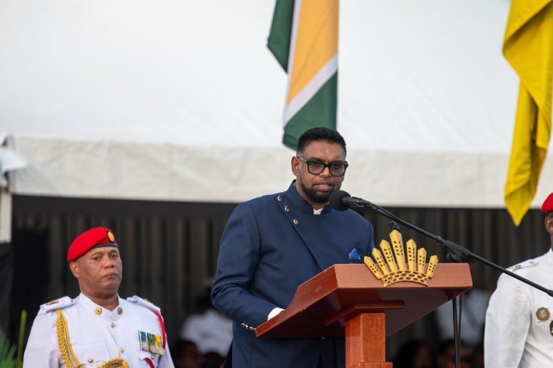 Commander in Chief of the Armed Forces, President Dr Irfaan Ali (Delano Williams photo)