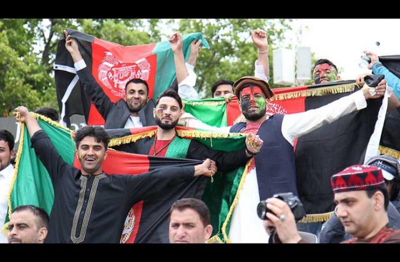 Afghanistan fans show their colours at Lord's on Tuesday.’