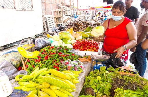 A vendor at the Stabroek Market (Delano Williams photo)