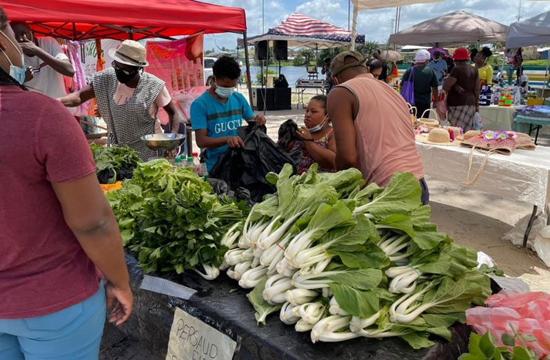 Scenes from the recent farmers’ market held at the Wismar Market Square, Linden (RDC photo)