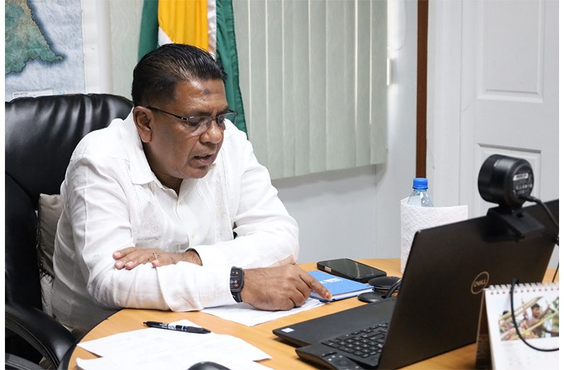 Agriculture Minister Hon. Zulfikar Mustapha during the meeting (MoA photos)