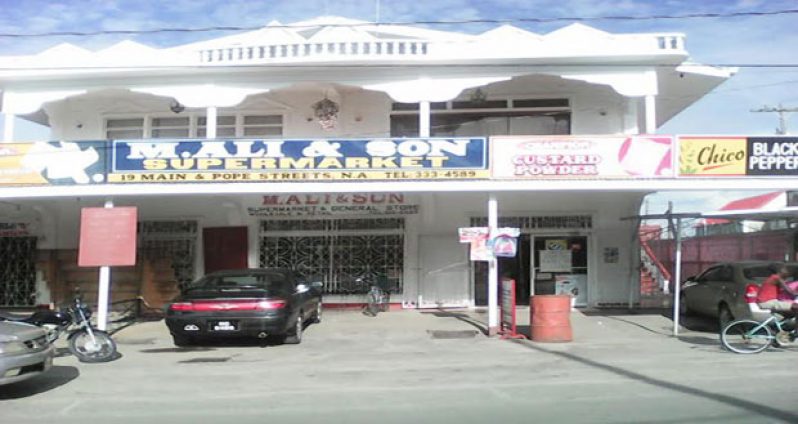 The A. Ali Supermarket which was attacked by bandits on Thursday