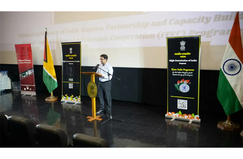 Minister of the Public Service, Government Efficiency and Implementation, Zulfikar Ally, delivers remarks at the launch of a special documentary