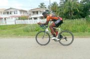 Alanzo Ambrose won the 21st Annual Cheddi Jagan Memorial Cycling road race in Berbice.
