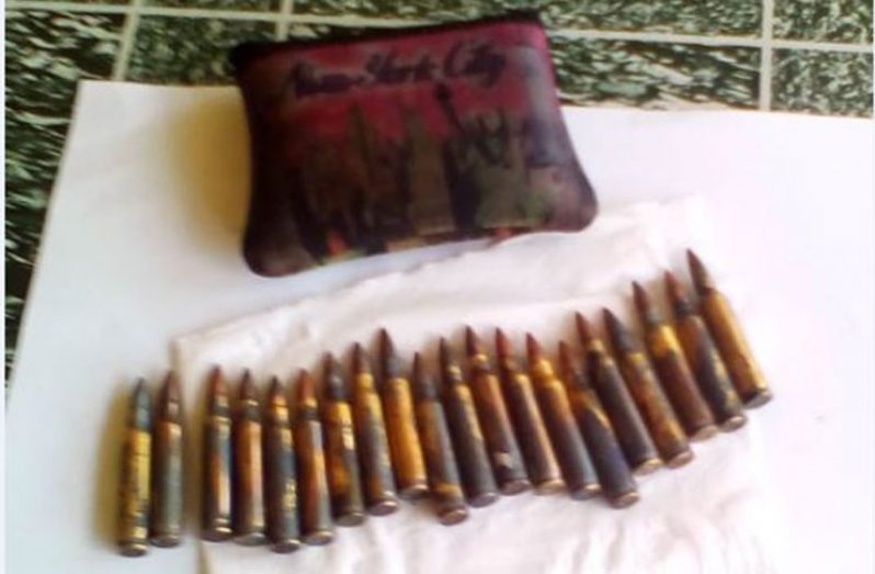 The purse and ammunition that were handed over to police