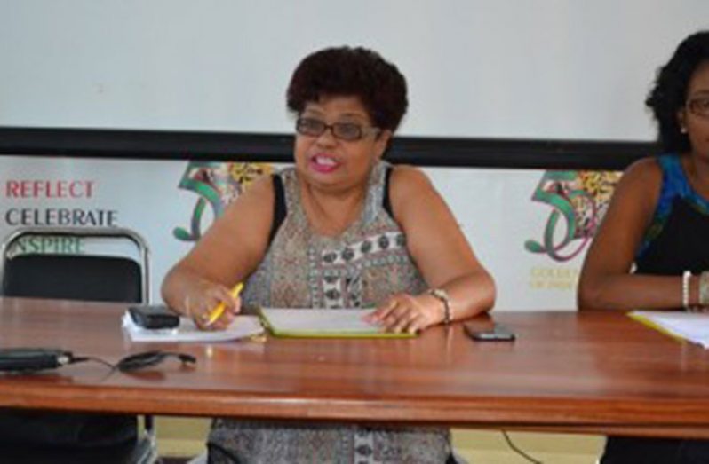 Minister of Social Cohesion, Ms. Amna Ally and Programme Coordinator of the ministry, Ms. Sharon Patterson