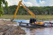 The $110M amphibious excavator is set to enhance drainage and irrigation for farmers in Region Two
