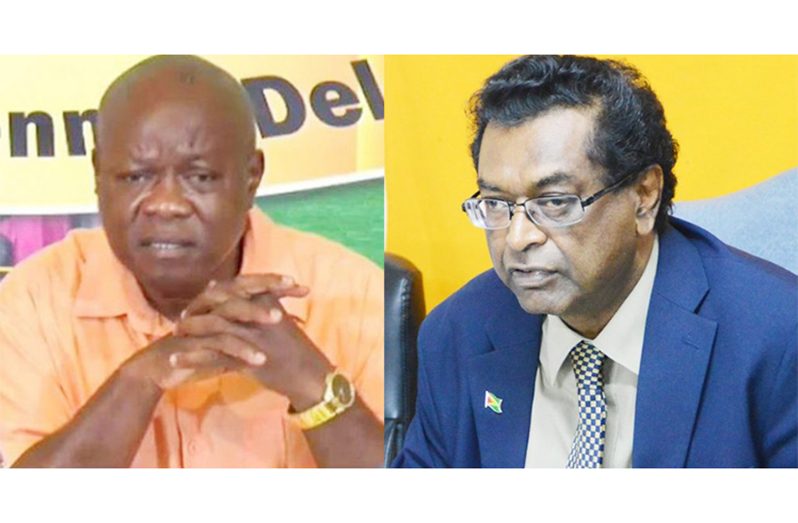 PNCR Leader Aubrey Norton (left) and AFC Leader Khemraj Ramjattan (right)